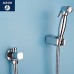 Azos Bidet Faucet Pressurized Shower Nozzle Brass Chrome Cold Water Two Function Toilet Space Saving Washing Machine Round PJPQ027B - B07D1Y1RW9